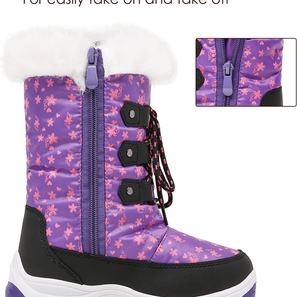 Size 13 Girls Winter Snow Boots- New! - Picture 3 of 6